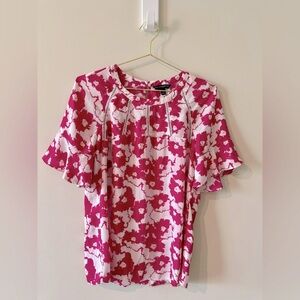 Banana Republic Floral Pink Women's Top size Medium